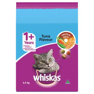 whiskas dry adult tuna 6.5kg cat food