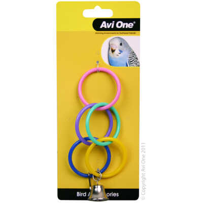 AviOne Bird Toy Olympic Ring with bell