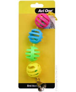 AviOne Bird Toy Geo Balls wth bell