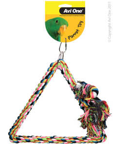 AviOne Parrot Toy Tri Angle Rope Swing 20mm x 35cm L