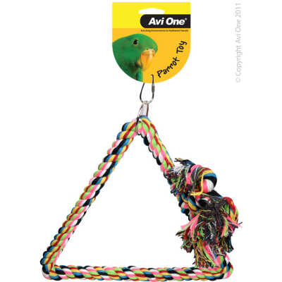 AviOne Parrot Toy Tri Angle Rope Swing 20mm x 35cm L