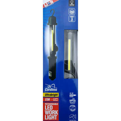 LION MAINS RECHARGEABLE CORDLESS 60 LED WORK LIGHT