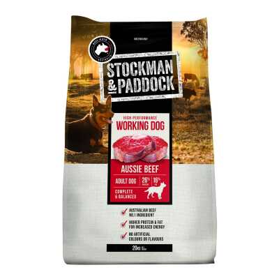 Stockman & Paddock Working Dog Food Beef 20kg