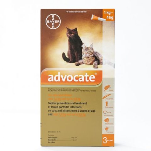 BAYER ADVOCATE CAT 0-4KGS SMALL 3'S