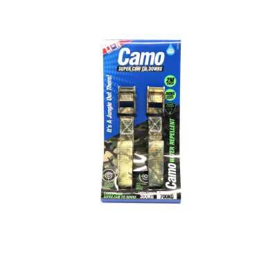 CAM BUCKLE TIE DOWN, CAMO, 2PC, 2M, 300KG