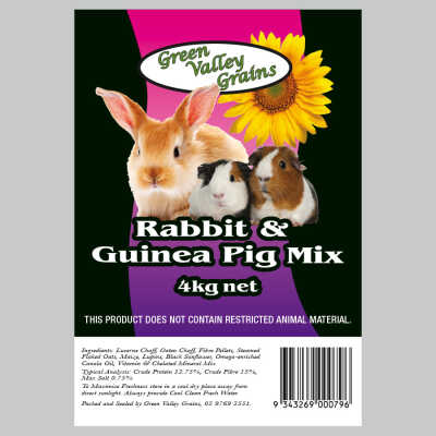 Green valley rabbit and guinea pix mix 4kg