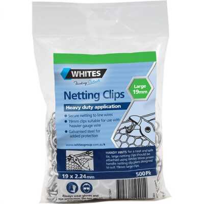 Netting Clips 19mm 2.24mm 500pk Galv