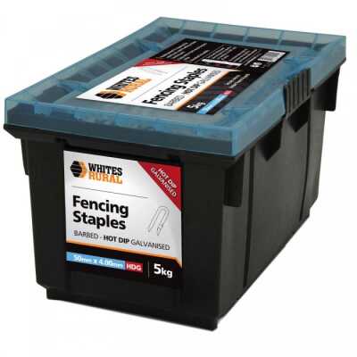 Fencing Staples Barbed Hot Dipped Galv 50mm x 4mm 5kg