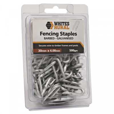 Fencing Staples Barbed Galv 30 x 4mm 500g