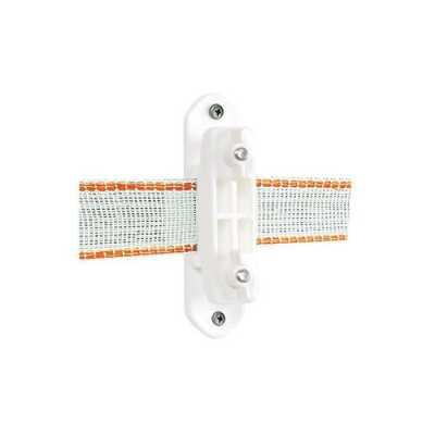 Gallagher Wood Post Corner Strain Tape Insulator - White