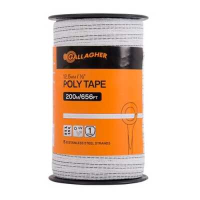 Gallagher 12.5mm Poly Tape - White