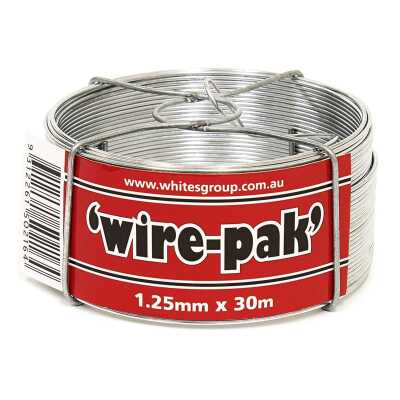 Tie Wire Galvanised 1.25mmWirepak (Wire Disp Frame) 30m
