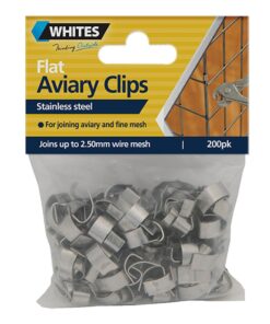 Aviary Flat Clips 200pk Stainless Steel