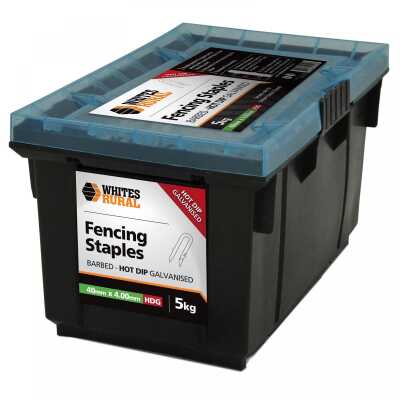 Fencing Staples Barbed Hot Dipped Galv 40mm x 4mm 5kg