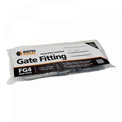 Gate fitting Set Ring Latch FG4 Heavy Duty Long Pack