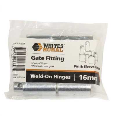 Gate Ftg Weld On Hinges Pin+Sleeve 16mm 2Pk