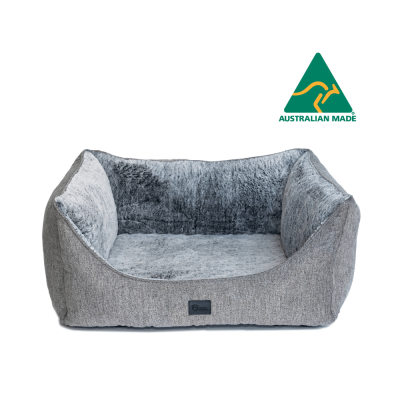 High Side Hideout Ortho Dog Bed Artic Fur - Small