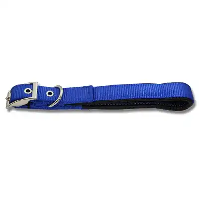 Dog Collar Padded Blue 40cm