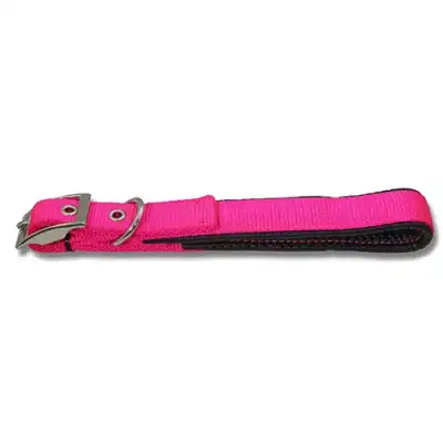 Dog Collar Padded Pink 40cm