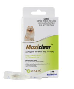 Moxiclear For Pups And Sml Dogs Up To 4Kg 3Pk
