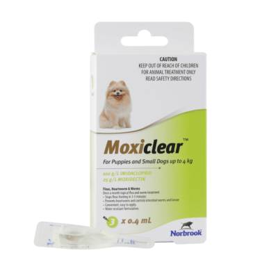 Moxiclear For Pups And Sml Dogs Up To 4Kg 3Pk