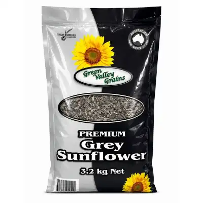Green Valley Grey Sunflower Seeds 3.2kg bird feed for parrots poultry and wild birds