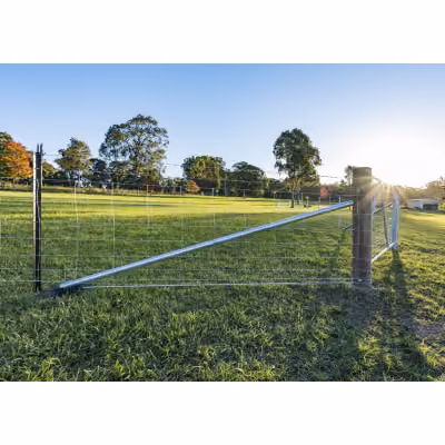 Alt text: Cyclone Combination Fence Stay Assembly with pointed bung for rural strainer posts