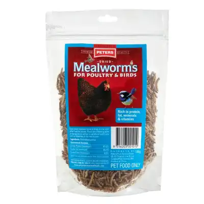 peters dried mealworms 100g poultry and bird treat