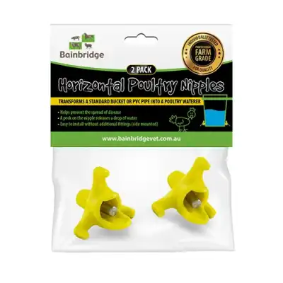 Poultry Nipples - Horizontal 2Pk