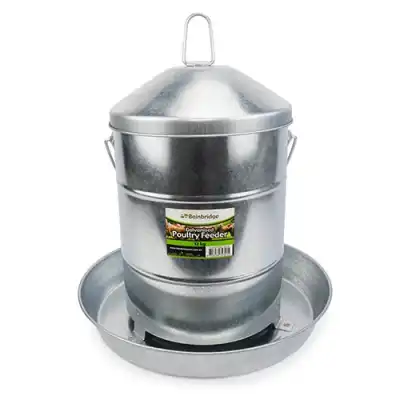 bainbridge 12kg galvanised poultry feeder chicken feeder