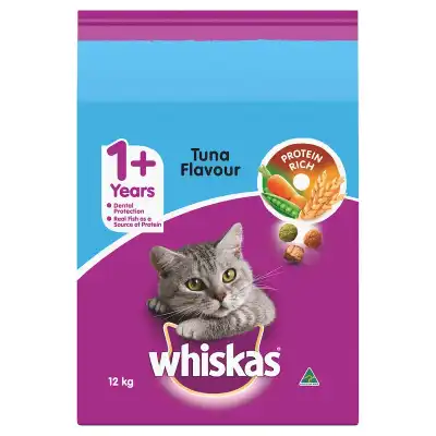 whiskas dry adult tuna 12kg dry cat food australia