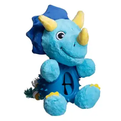 truddi the triceratops treat a saurus interactive dog toy