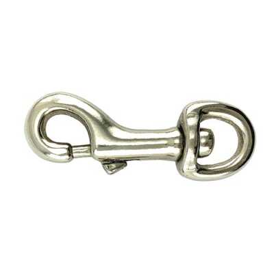 Round swivel eye snaphook nickel plated 19mm from Beaufort Animal Supplies
