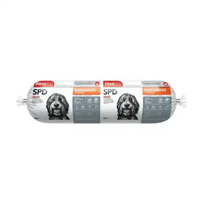 PRIME100 Kangaroo and Pumpkin Dog Food Roll 2kg available at Beaufort Animal Supplies