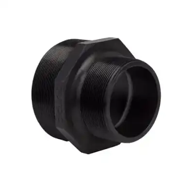 NORMA reducing hex nipple 2 inch x 1 1/2 inch threaded pipe fitting